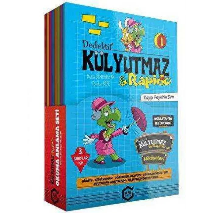 Arı Yayıncılık 3. Sınıflar İçin Dedektif Külyutmaz ve Rapido Okuma Anlama Seti