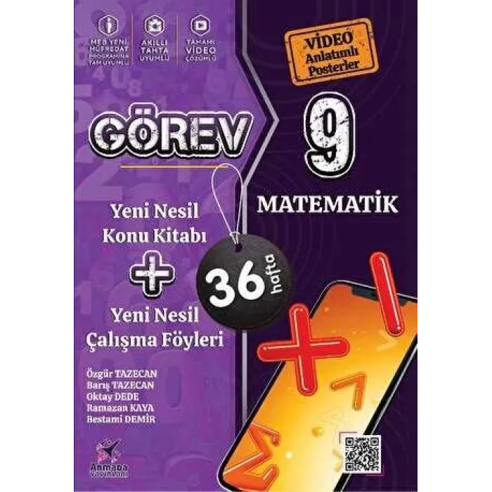 Armada Yayınları Görev 9 Matematik Yeni Nesil Konu + Yeni Nesil Çalışma Föyleri Armada Yayınevi