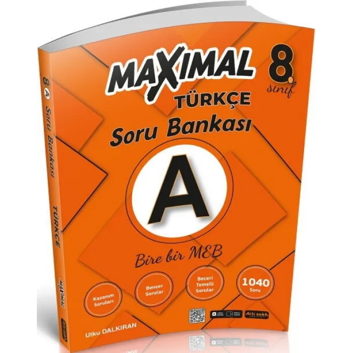 Artı Zeka Yayınları 8. Sınıf Türkçe A Maximal Soru Bankası