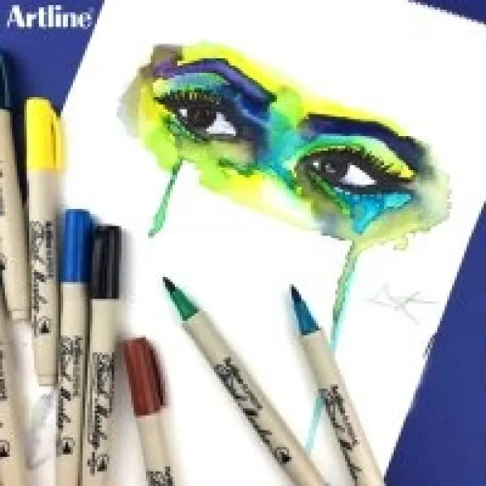 Artline Supreme Brush Marker Koyu Yeşil Lv-a-epf-f