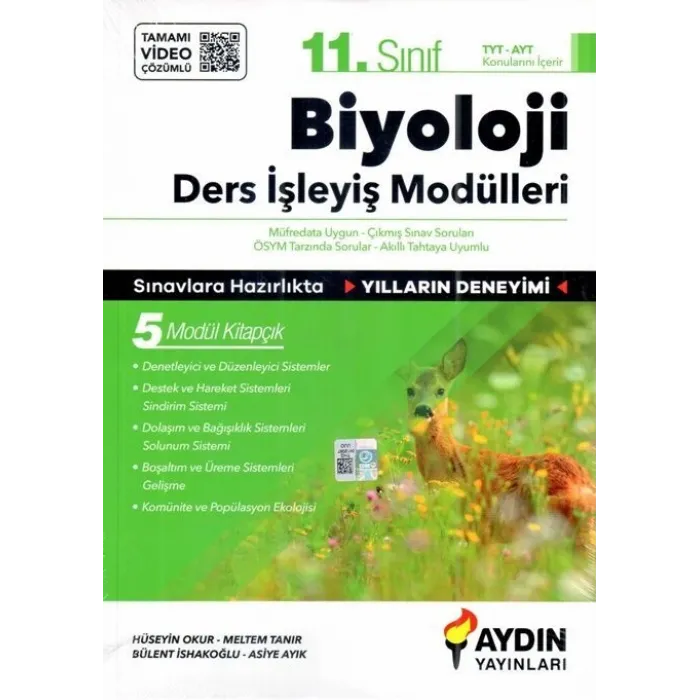 Aydın Yayınları 11. Sınıf Biyoloji Ders İşleyiş Modülleri Aydın