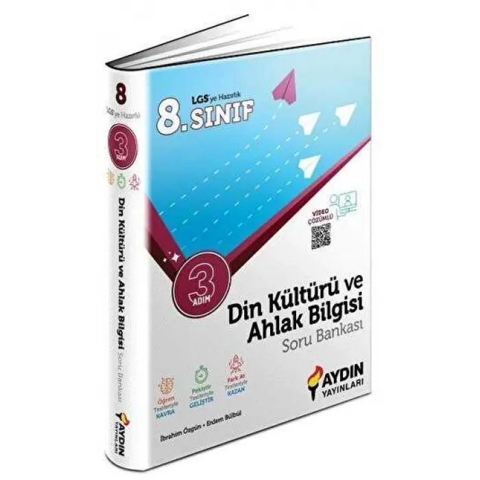 Aydın Yayınları 8. Sınıf Din Kültürü ve Ahlak Bilgisi Üç Adım Soru Bankası