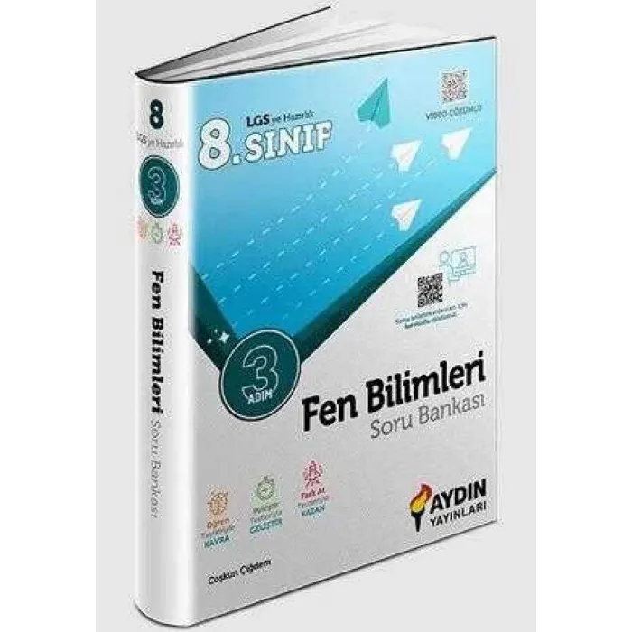 Aydın Yayınları 8. Sınıf Fen Bilimleri Üç Adım Soru Bankası