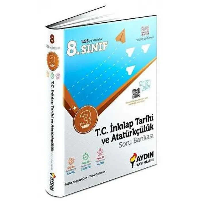 Aydın Yayınları 8. Sınıf T.C. İnkılap Tarihi ve Atatürkçülük Üç Adım Soru Bankası