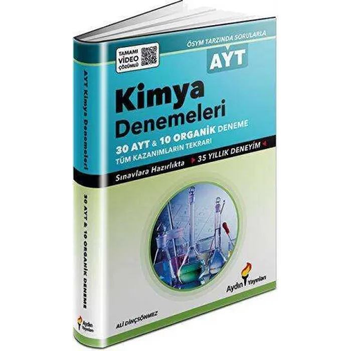 Aydın Yayınları AYT Kimya 30x13 ve Organik Denemeler 10x13 Tamamı Video Çözümlü
