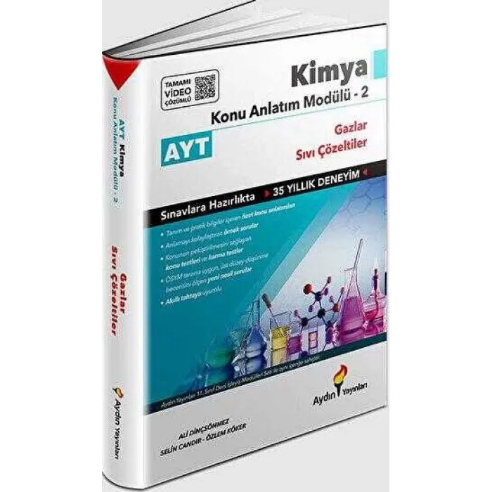 Aydın Yayınları AYT Kimya Konu Anlatım Modülü 2 Gazlar ve Sıvı Çözeltiler