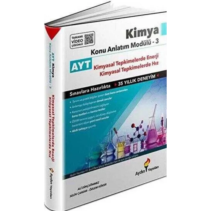 Aydın Yayınları AYT Kimya Konu Anlatım Modülü 3 Kimyasal Tepkimelerde Enerji-Hız