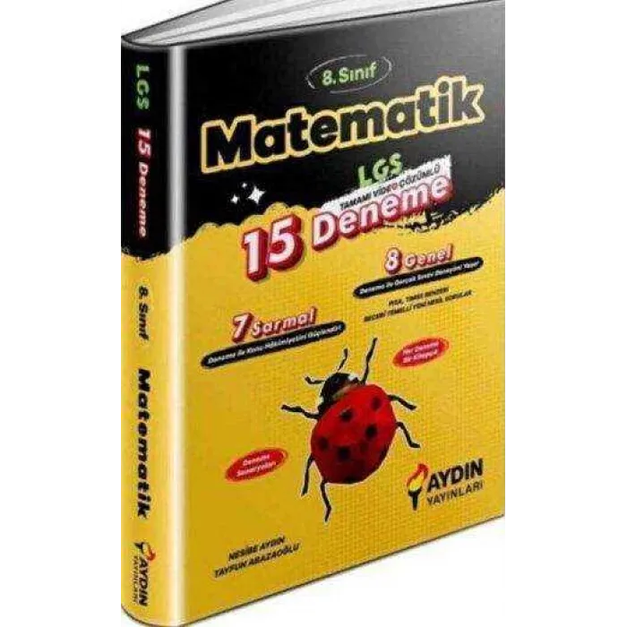 Aydın Yayınları LGS 8. Sınıf Matematik 15 Deneme