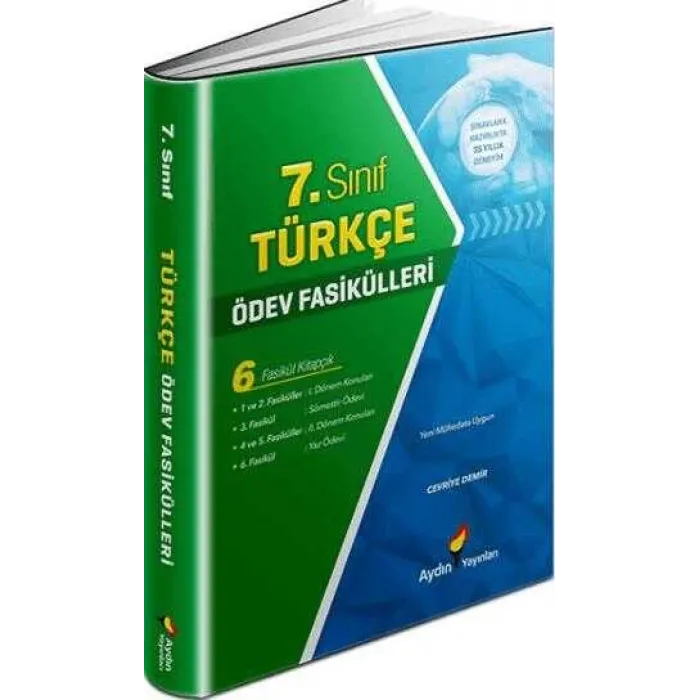 Aydın Yayınları Ortaokul 7 Türkçe Ödev Fasikülleri