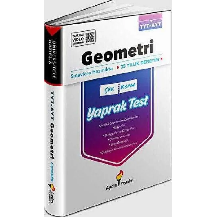 Aydın Yayınları TYT AYT Geometri Yaprak Testler