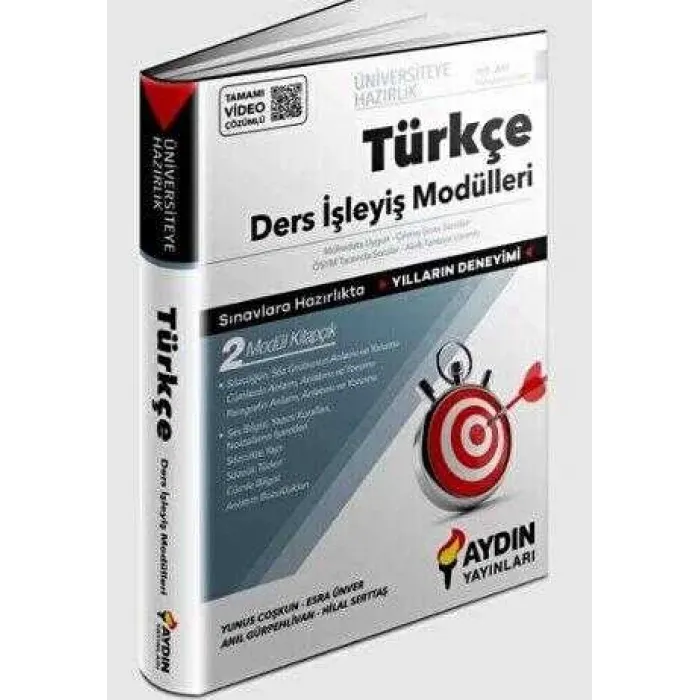 Aydın Yayınları TYT AYT Türkçe Ders İşleyiş Modülleri 2021