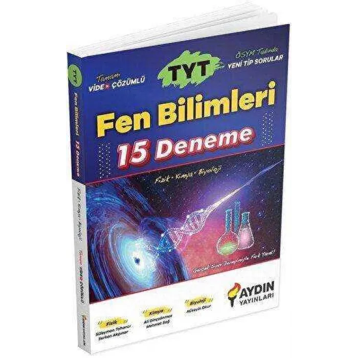 Aydın Yayınları TYT Fen Bilimleri 15 Deneme