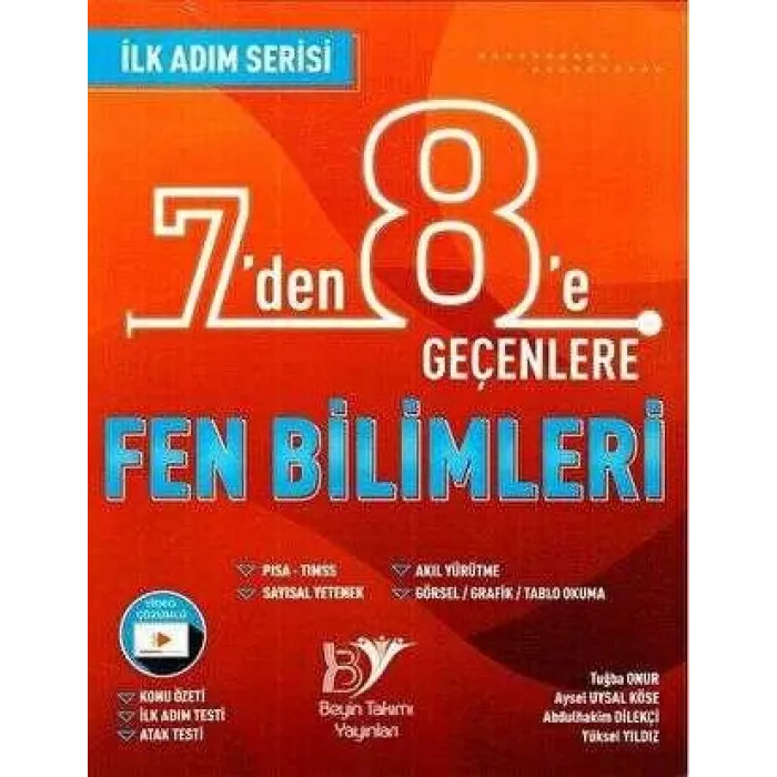 Beyin Takımı Yayınları 7 den 8 e Geçenlere Fen Bilimleri Video Çözümlü İlk Adım Serisi