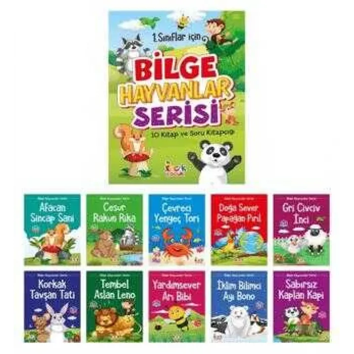 Bilge Hayvanlar Serisi 10 Kitap+Soru Kitapçığı