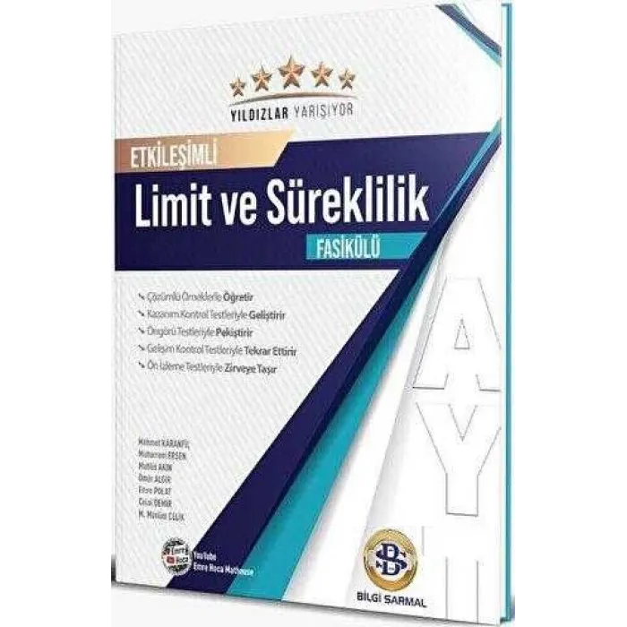 Bilgi Sarmal Yayınları AYT Limit ve Süreklilik Yıldızlar Yarışıyor Etkileşimli Fasikülü