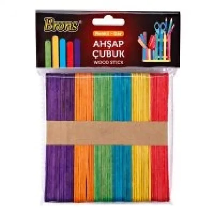 Brons Br-903 Ahşap Çubuk Geniş Renkli