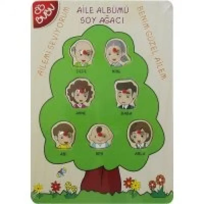 Bu-bu Ap0054 Ahşap Puzzle Aile  30x21,5x08 Cm