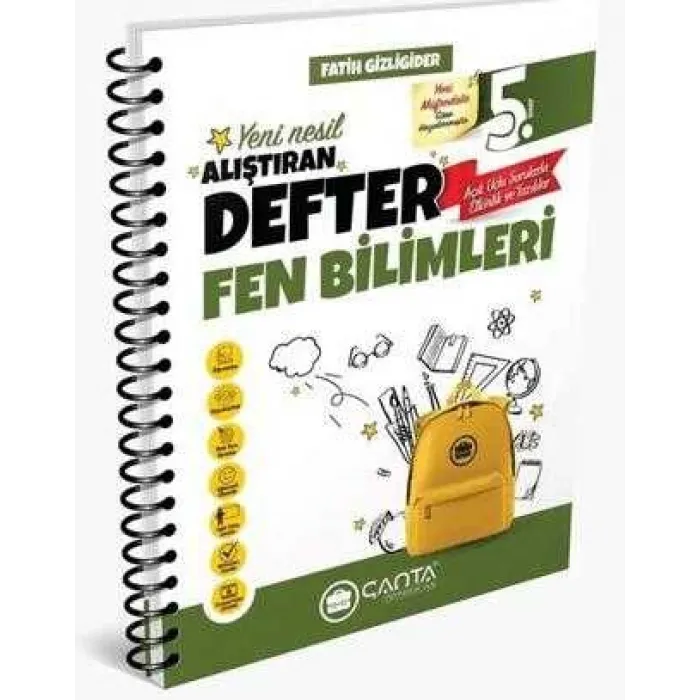 Çanta Yayınları 5. Sınıf Fen Bilimleri Okula Yardımcı Alıştıran Defter 2024