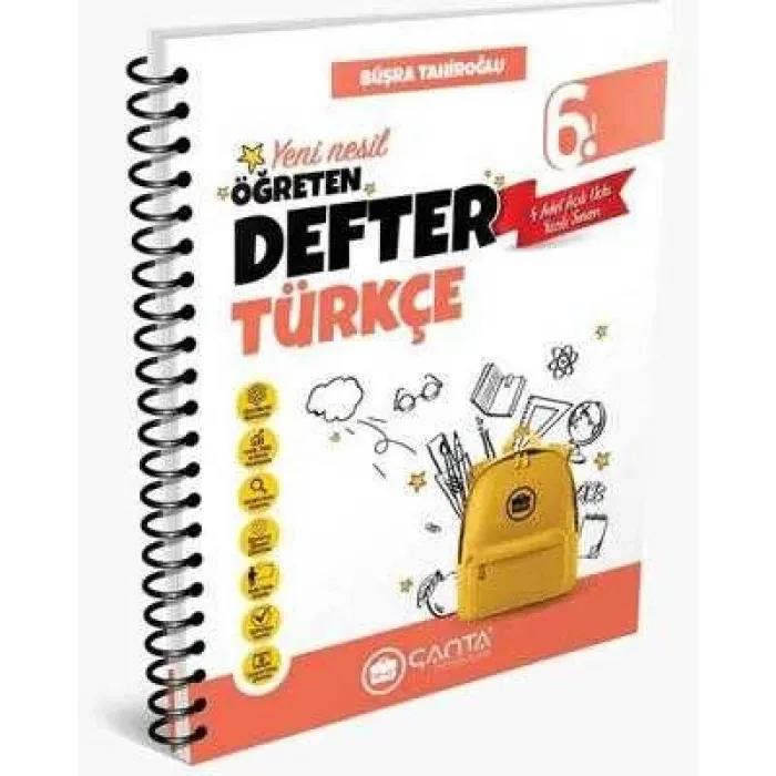 Çanta Yayınları 6. Sınıf Türkçe Okula Yardımcı Öğreten Defter 2024