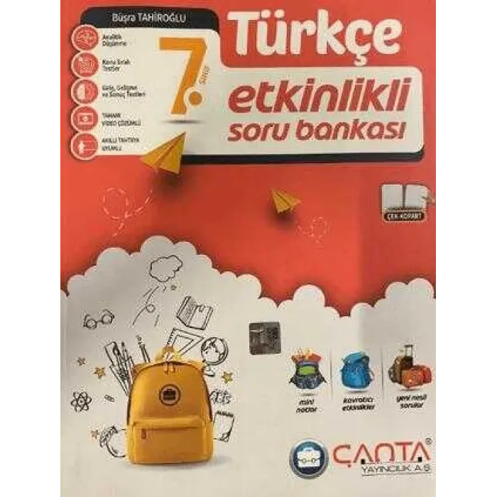 Çanta Yayınları 7. Sınıf Türkçe Etkinlikli Kazanım Soru Bankası