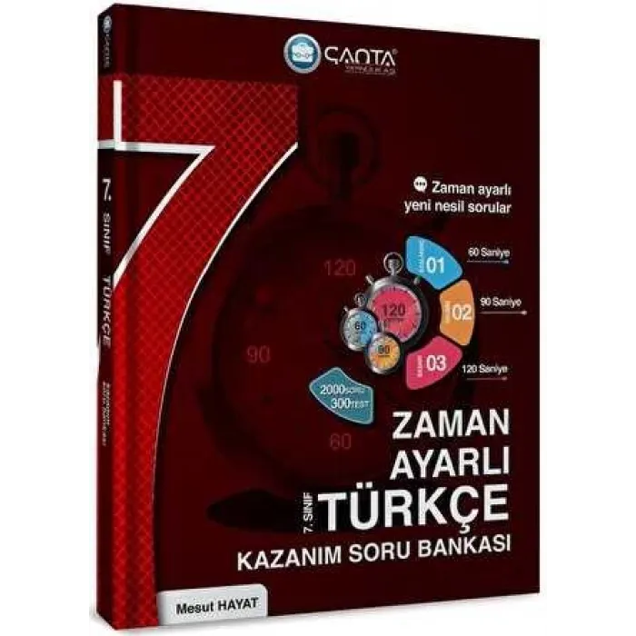 Çanta Yayınları 7. Sınıf Türkçe Zaman Ayarlı Kazanım Soru Bankası