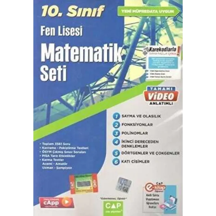 Çap Yayınları 10. Sınıf Fen Lisesi Matematik Seti