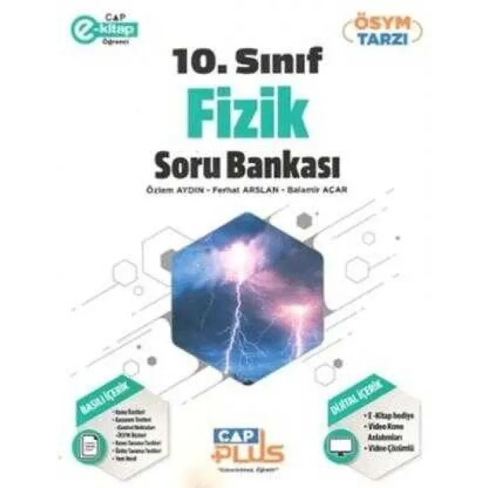 Çap Yayınları 10. Sınıf Fizik Anadolu Plus Soru Bankası