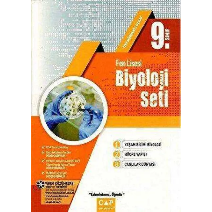 Çap Yayınları 9. Sınıf Fen Lisesi Biyoloji Seti