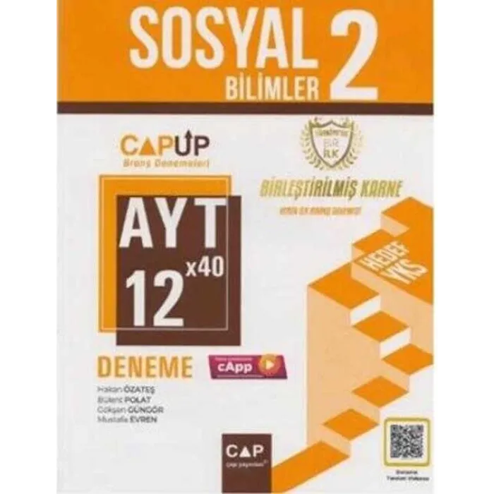 Çap Yayınları AYT Sosyal Bilimler 2 12 X 40 Up Deneme