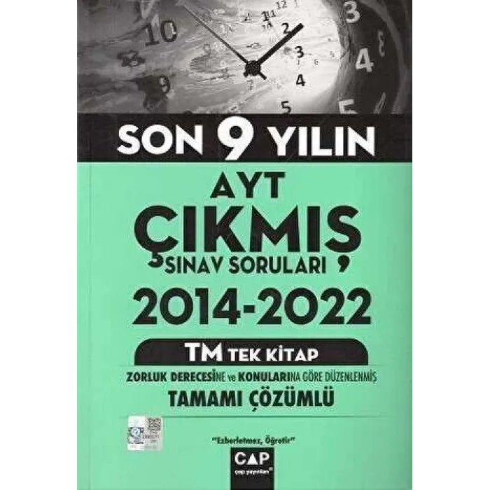Çap Yayınları AYT TM Son 9 Yıl Tamamı Çözümlü Çıkmış Sorular