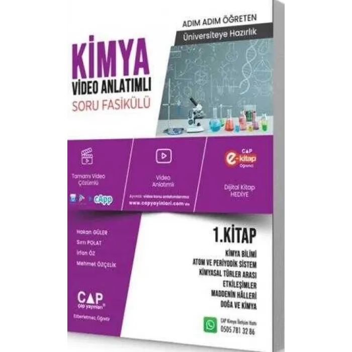 Çap Yayınları Kimya 1. Kitap Konu Anlatımlı Soru Bankası