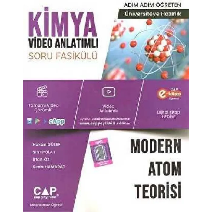 Çap Yayınları Kimya Modern Atom Teorisi Konu Anlatımlı Soru Fasikülü
