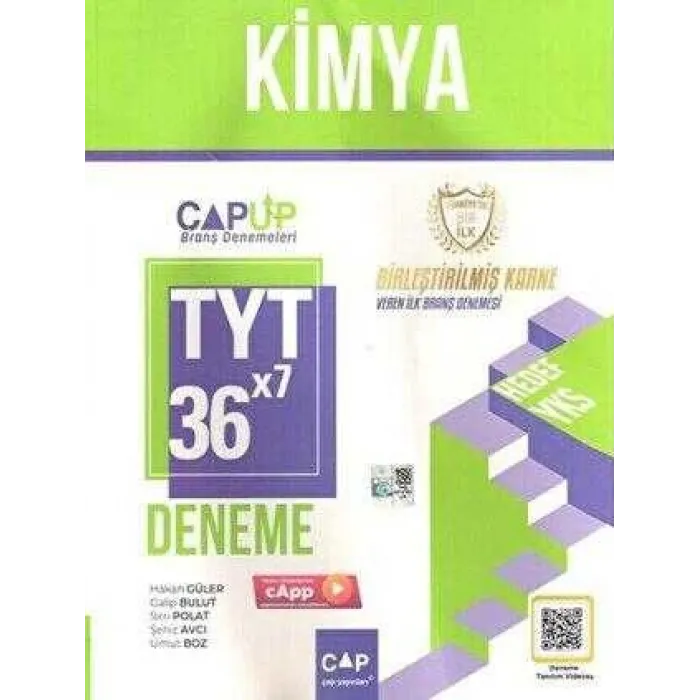 Çap Yayınları TYT Kimya 36 x 7 Up Deneme