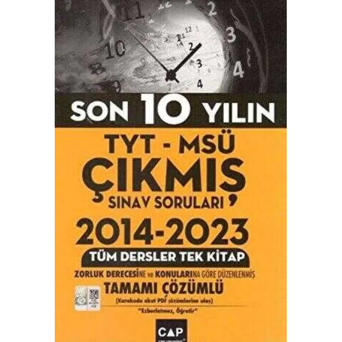 Çap Yayınları TYT MSÜ Son 10 Yılın Çıkmış Soruları
