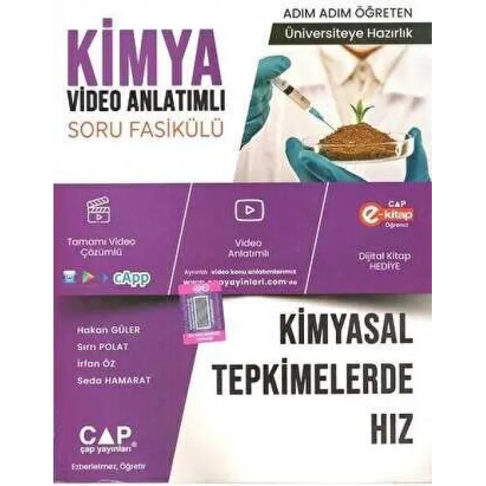 Çap Yayınları Üniversiteye Hazırlık Kimya Kimyasal Tepkimelerde Hız Konu Anlatımlı Soru Fasikülü