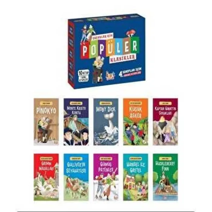 Çocuklar için Popüler Klasikler 10 Kitap + Soru Kitapçığı