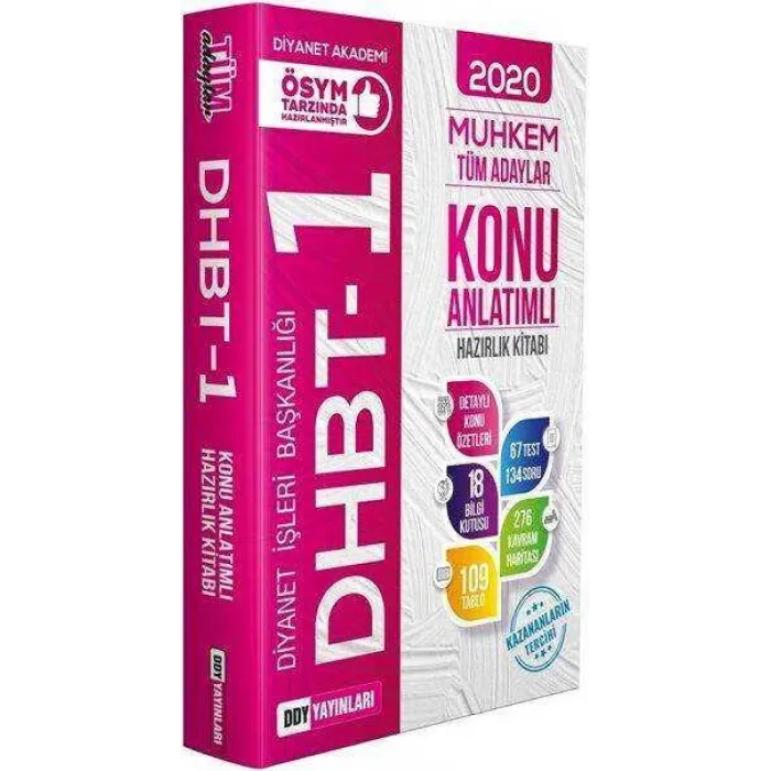 DDY Yayınları 2020 DHBT-1 Muhkem Serisi Tüm Adaylar Konu Anlatımlı Hazırlık Kitabı