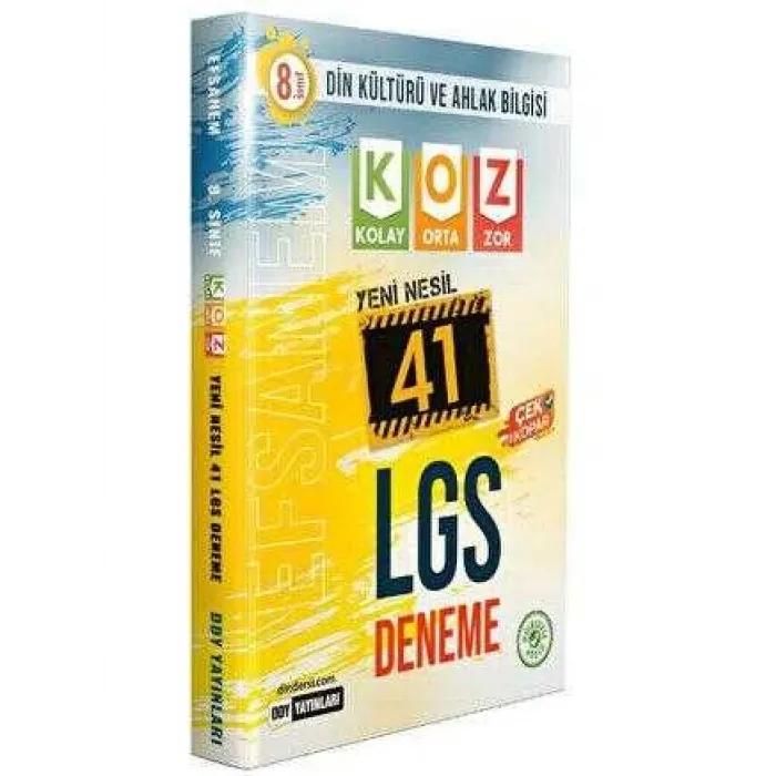 DDY Yayınları 8. Sınıf LGS Din Kültürü ve Ahlak Bilgisi Efsane 41 Deneme