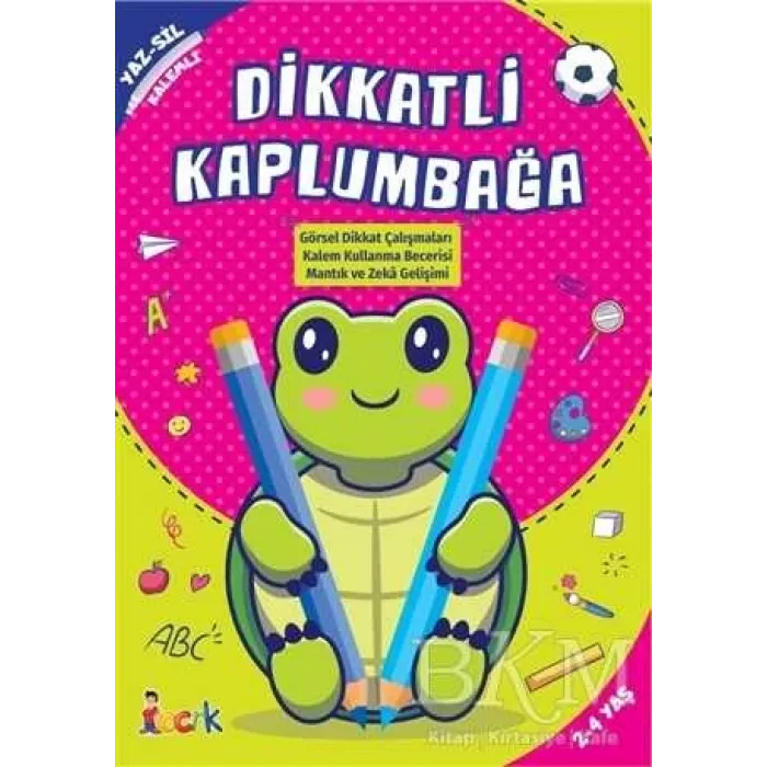 Dikkatli Kapumbağa - Yaz-Sil Kalemli