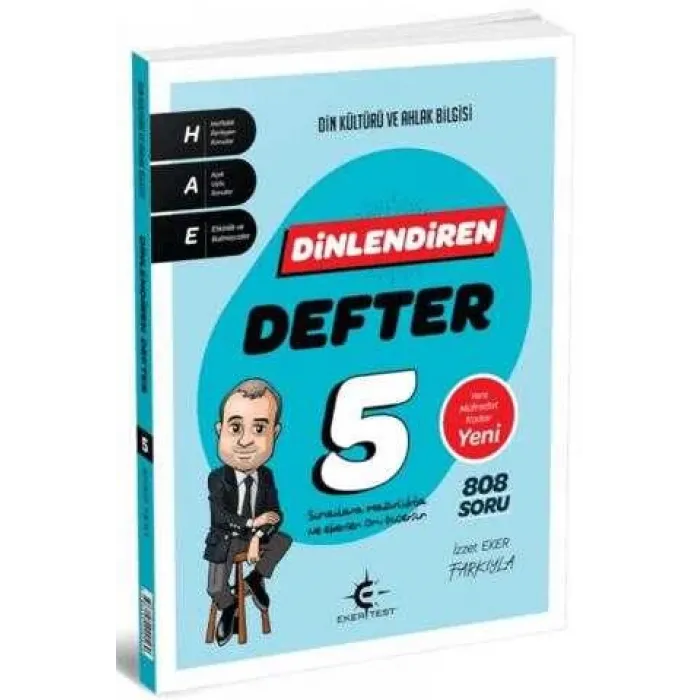 Eker Test Yayınları 5 Sınıf Din Kültürü ve Ahlak Bilgisi Dinlendiren Defter