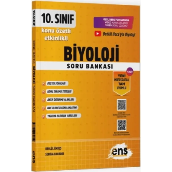 ENS Yayınları 10. Sınıf Biyoloji Etkinlikli Soru Bankası