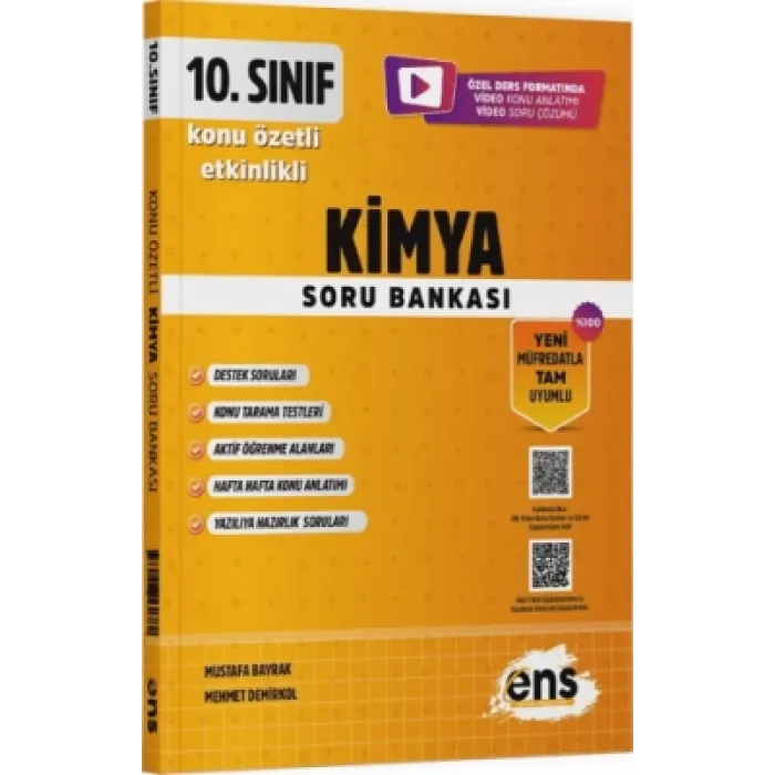 ENS Yayınları 10. Sınıf Kimya Etkinlikli Soru Bankası