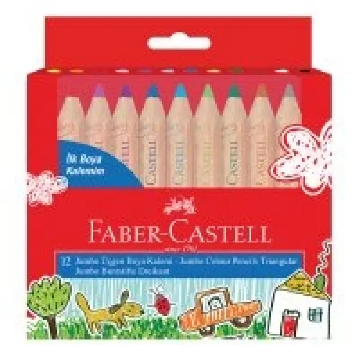 Faber Castell Kuru Boya Kalemim İlk Jumbo Yb12r  5171000004000
