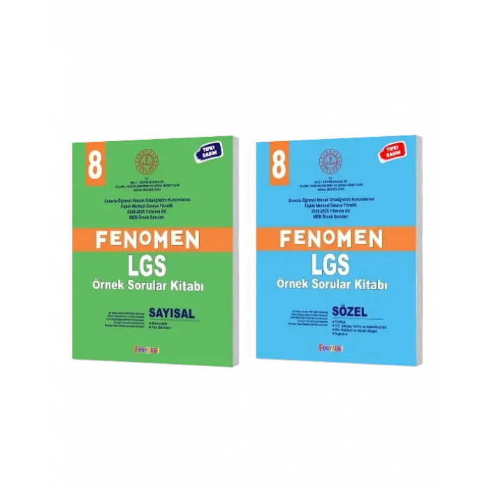 Fenomen 8 LGS Sözel – Sayısal Örnek Sorular Set
