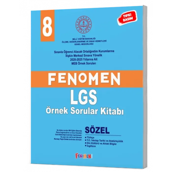 Fenomen 8 MEB Sözel Örnek Sorular