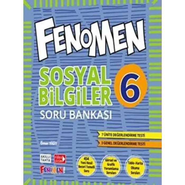 Fenomen Kitap 6. Sınıf Sosyal Bilgiler Soru Bankası Fenomen Okul Yayınları
