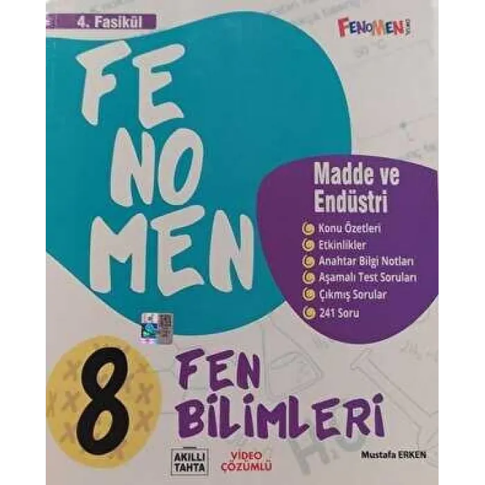 Fenomen Kitap 8. Sınıf Fen Bilimleri 4. Fasikül Madde ve Endüstri