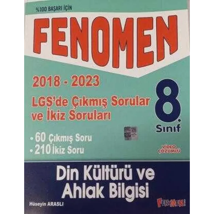 Fenomen Kitap 8. Sınıf LGS Din Kültürü ve Ahlak Bilgisi Çıkmış ve İkiz Sorular 2018-2023