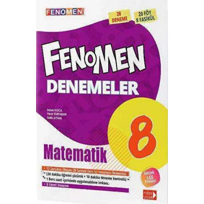 Fenomen Kitap 8. Sınıf Matematik Fenomen Denemeler 28 Deneme