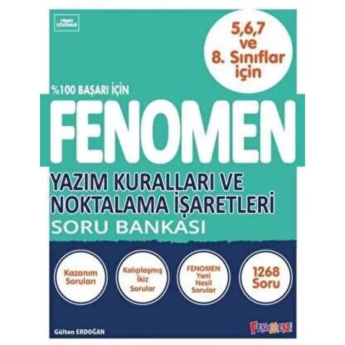 Fenomen Kitap Fenomen Yazım Kuralları Ve Noktalama İşaretleri Soru Bankası 5-6-7-8. Sınıflar İçin
